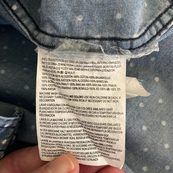 Vans denim chambray polka dot button down shirt - Picture 8 of 8